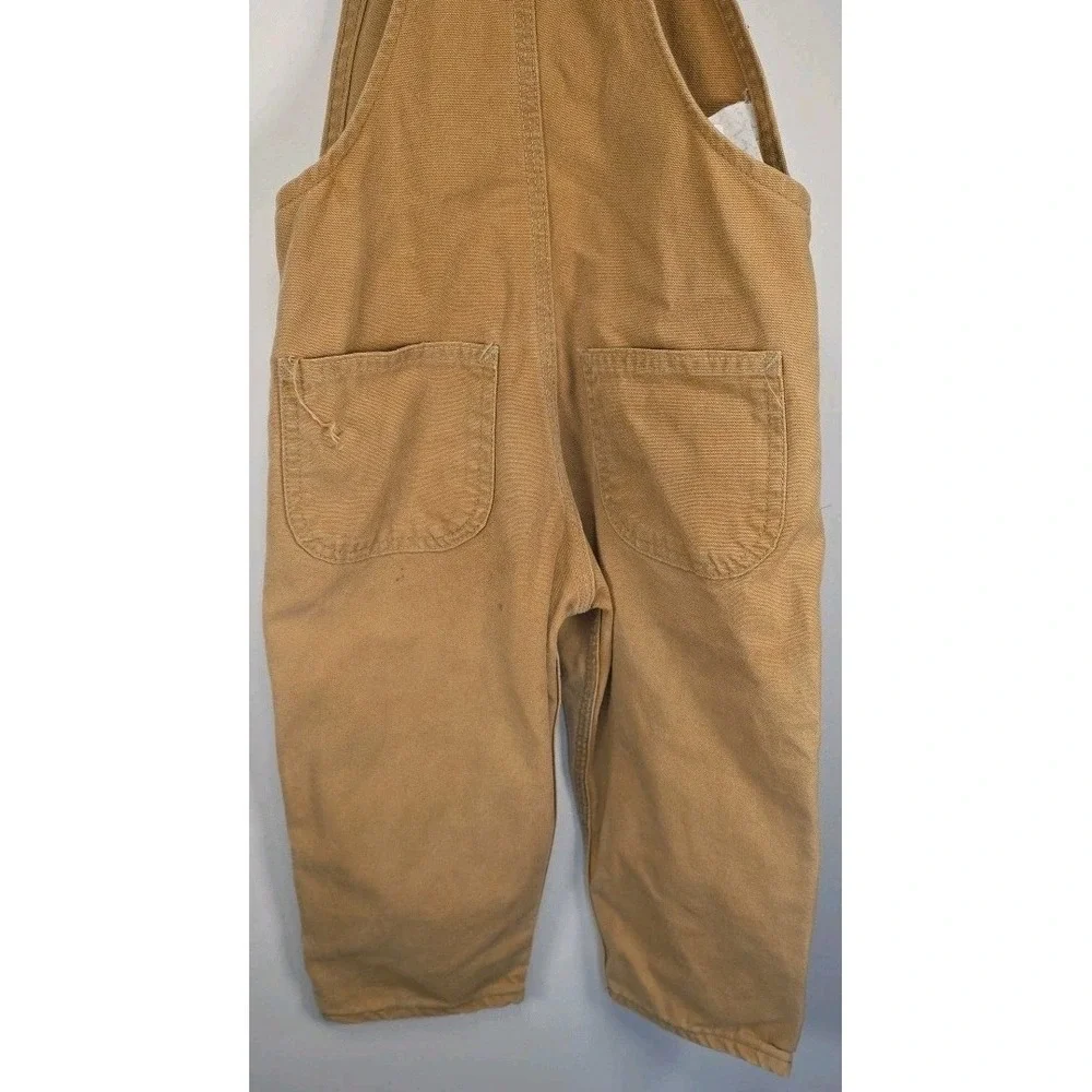 Carhartt Vintage Bibs Kids Double Knee  Please See Measurements‎ Tan Duck Canvas
